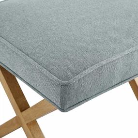 img 2 attached to Amazon Brand – Rivet Mid-Century Modern X Stool Ottoman Chair, 20" W, Gray