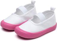 👟 rvrovic casual canvas sneaker toddler girls' shoes: comfortable and stylish flats for little feet логотип