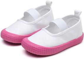 img 4 attached to 👟 RVROVIC Casual Canvas Sneaker Toddler Girls' Shoes: Comfortable and Stylish Flats for Little Feet