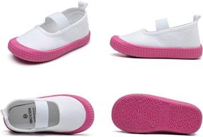 img 3 attached to 👟 RVROVIC Casual Canvas Sneaker Toddler Girls' Shoes: Comfortable and Stylish Flats for Little Feet