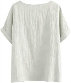 img 3 attached to Stay Cool And Chic This Summer With SCOFEEL Women'S Linen Short Sleeve Tops And Shirts
