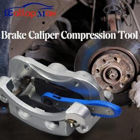 img 1 attached to 🔧 GallopMax Brake Caliper Compression Tool: Ultimate Brake Caliper Press with 360° Adjustable-Ratcheting Spreader, Double Caliper Hangers, and Compressor Tool in Blue