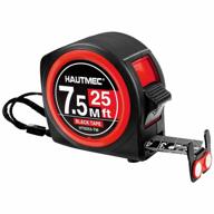 hautmec 25ft measuring tape with double stop buttons, magnetic hook, and compact case for construction and carpentry logo