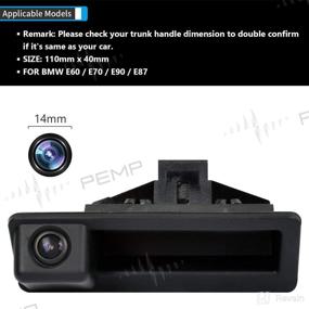 img 3 attached to 📸 Parking Rear View Camera PEMP AHD 1080P 30FPS, Compatible with BMW E60 E70 E90 E87 (AHD 110*40)