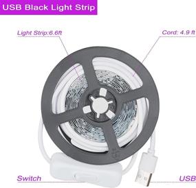 img 2 attached to Illuminate Your Space With 10W UV LED USB Black Light Strip - Perfect For Parties, Halloween, And Room Decoration