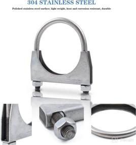 img 3 attached to RP Stainless Steel U-Bolt Muffler Clamp (2.75&quot;) - Remarkable Power, 2 Pack