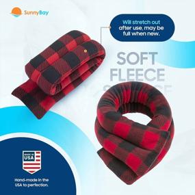 img 2 attached to Soothe Neck And Shoulder Pain With SunnyBay'S Microwavable Heating Pad, 26X5 Inches, Buffalo Design, For Hot Or Cold Therapy.