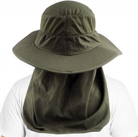 img 3 attached to Waterproof Fishing Hat For Men/Women With UV Protection, Wide Brim And Neck Flap – Seektop Sun Hat
