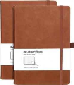 img 4 attached to RETTACY Lined Journal Notebook Hardcover 2 Pack - A5 College Ruled Writing Notebook With 376 Numbered Pages,100Gsm Thick Paper 5.75'' × 8.38''