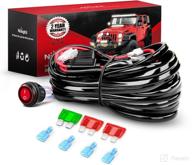 nilight led light bar wiring harness kit - 2 leads 12awg heavy duty 12v on off switch power relay blade fuse for off road led work light - 2 years warranty logo