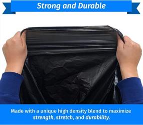 img 2 attached to USA-Made Heavy-Duty 65 Gallon Trash Bags - 120 Count Bulk Pack, Black Large Garbage Bags For 64-65 Gallon Toter Trash Cans - Reliable And Durable Waste Bags