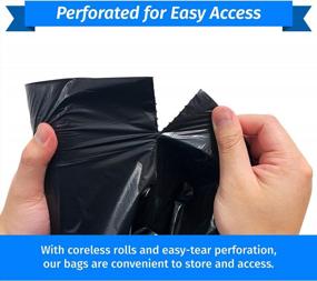 img 1 attached to USA-Made Heavy-Duty 65 Gallon Trash Bags - 120 Count Bulk Pack, Black Large Garbage Bags For 64-65 Gallon Toter Trash Cans - Reliable And Durable Waste Bags