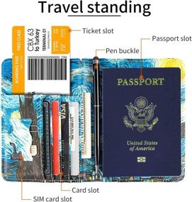 img 2 attached to Passport Blocking Leather Document Organizer Travel Accessories ~ Passport Covers