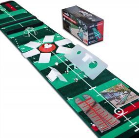 img 3 attached to Improve Your Golf Skills With PROADVANCED ProInfinity Putting Mat - Giftbox Pack For Family And Party Fun