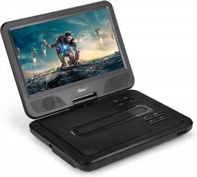 img 2 attached to Impecca 10.1" Portable DVD Player With Flip And Swivel Screen, USB And SD Card Support, Remote, Headphone Jack, Car Charger - Region Free(BLACK)