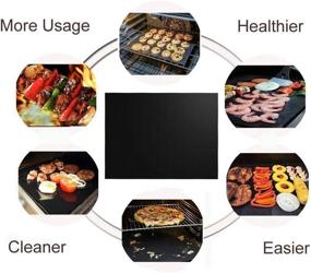 img 2 attached to Non-Stick Outdoor BBQ Gas Grill Mats - SERENITA'S #1 Rated Grill Accessories - 5 Piece Set Ideal For Perfect Grilling Experience