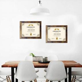 img 2 attached to PETAFLOP 8.5X11 Picture Frame Rustic Certificate Frames Wall Tabletop Display Horizontally Or Vertically, 7 Pack
