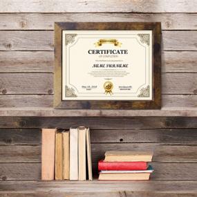 img 1 attached to PETAFLOP 8.5X11 Picture Frame Rustic Certificate Frames Wall Tabletop Display Horizontally Or Vertically, 7 Pack