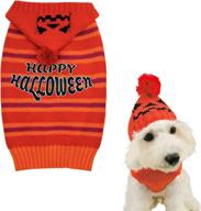 cyeollo glitter holiday theme dog sweater with leash hole - turtleneck sweaters for small to medium dogs logo