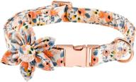 🌸 cibaabo female dog collar: cute flower-patterned collar with adjustable safety metal buckle and d ring for small, medium, large dogs logo