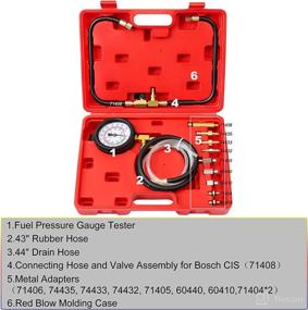 img 3 attached to 🔧 JIFETOR Универсальный набор инструментов для проверки давления инжекторных систем бензонасоса на автомобилях с системой Bosch CIS K-Jetronic - Автомобиль Грузовик Внедорожник Мотоцикл Квадроцикл Дом На Колесах