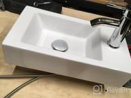 img 1 attached to White Ceramic Wall Mount Rectangle Sink With Chrome Faucet And Pop Up Drain P Trap (T02), 18-3/8" X 1.5 GPM, Eclife Bathroom review by Steven Asthana