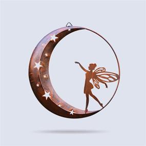 img 4 attached to 4 Pack Metal Moon Wall Art Decor - 11.4" Bronze Rust Proof Hanging Sculpture For Home, Garden, Patio & More!
