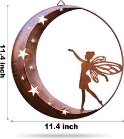 img 3 attached to 4 Pack Metal Moon Wall Art Decor - 11.4" Bronze Rust Proof Hanging Sculpture For Home, Garden, Patio & More!