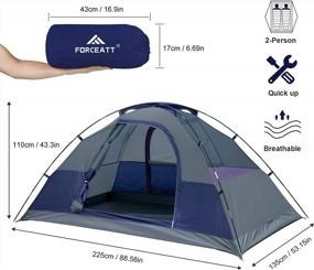 img 3 attached to 4-Person Waterproof Camping Tent With Removable Rain Fly, Lightweight & Portable Backpacking Tent For 4 Seasons Family Gatherings, Hiking And Travel.