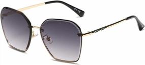 img 4 attached to Men'S & Women'S UV400 LIFOOST Oversized Vintage Sunglasses With Metal Frame