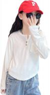 cute and comfy: rolanko long sleeve tunic top for girls - perfect for casual wear and kids clothes 4-15 years logo