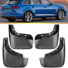 img 2 attached to 🚗 Premium Set of 4 Mud Flaps Splash Guards Compatible with Audi Q7 2010-2015 Sport Utility (Fits Sport Models)