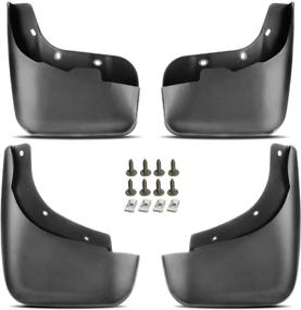 img 4 attached to 🚗 Premium Set of 4 Mud Flaps Splash Guards Compatible with Audi Q7 2010-2015 Sport Utility (Fits Sport Models)