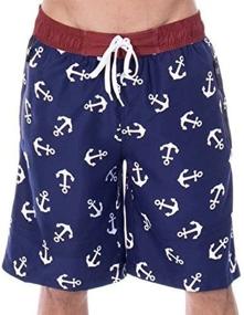 img 1 attached to Мужские плавательные шорты с карманами, подкладка из сетки - удобные пляжные шорты-штаны от Verabella.