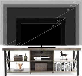 img 2 attached to Organize Your Living Room With GreenForest TV Stand For TV Up To 65 Inches And 6 Storage Cabinets