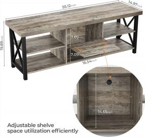 img 1 attached to Organize Your Living Room With GreenForest TV Stand For TV Up To 65 Inches And 6 Storage Cabinets