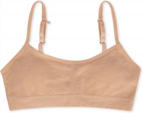img 2 attached to Girls' Padded Training Bras - Crop Cami Bras With Removable Padding - Pack Of 4