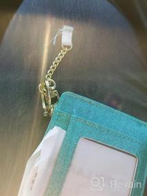 img 5 attached to Stay Organized And Stylish With Woogwin Women'S Slim RFID Credit Card Holder And Keychain Wallet