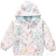 🦄 spring zip girls' cartoon unicorn jacket with hood - toddler pink lightweight flamingo windbreaker outwear logo