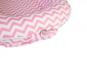 img 1 attached to Розовый шевронный чехол для шезлонга для новорожденных - 100% хлопок, запасной чехол для спального гнезда для Docatot Deluxe +