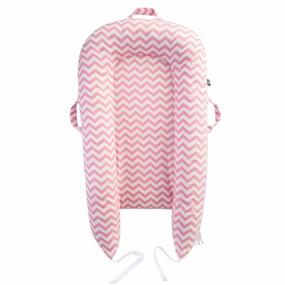 img 3 attached to Pink Chevron Newborn Lounger Cover - 100% Cotton Co Sleeping Nest Replacement Cover For Dockatot Deluxe+