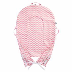 img 2 attached to Розовый шевронный чехол для шезлонга для новорожденных - 100% хлопок, запасной чехол для спального гнезда для Docatot Deluxe +