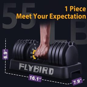 img 3 attached to Регулируемая гантель FLYBIRD - быстрая регулировка веса, нескользящая ручка, идеально подходит для тренировки всего тела