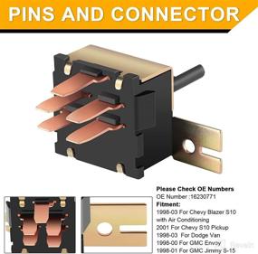 img 2 attached to 🔧 Blower Motor Switch Replacement Parts suitable for Chevrolet, Dodge, GMC, Isuzu, Jeep, Oldsmobile Pickup Trucks - Part Number 16230771