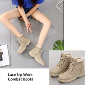 img 1 attached to Hiker Chic: Waterproof Women'S Ankle Boots With Combat Style And Low Heel