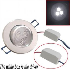 img 1 attached to Светодиодные потолочные светильники Pocketman 10-Pack - энергоэффективные встраиваемые светильники теплого белого цвета со светодиодным драйвером в комплекте