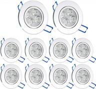 pocketman 10-pack led ceiling downlights - energy efficient warm white recessed lighting fixtures with led driver included logo