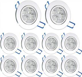 img 4 attached to Pocketman 10-Pack LED Ceiling Downlights - Energy Efficient Warm White Recessed Lighting Fixtures With LED Driver Included