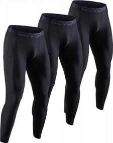 img 4 attached to Men'S Compression Pants With Pocket/Non-Pocket - 2 Or 3 Pack - Athletic Leggings For Enhanced Performance And Recovery
