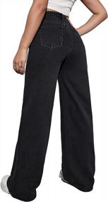 img 1 attached to Мешковатые рваные джинсы для женщин с высокой талией и широкими прямыми штанинами - Y2K Streetwear Брюки с рваной посадкой бойфренда